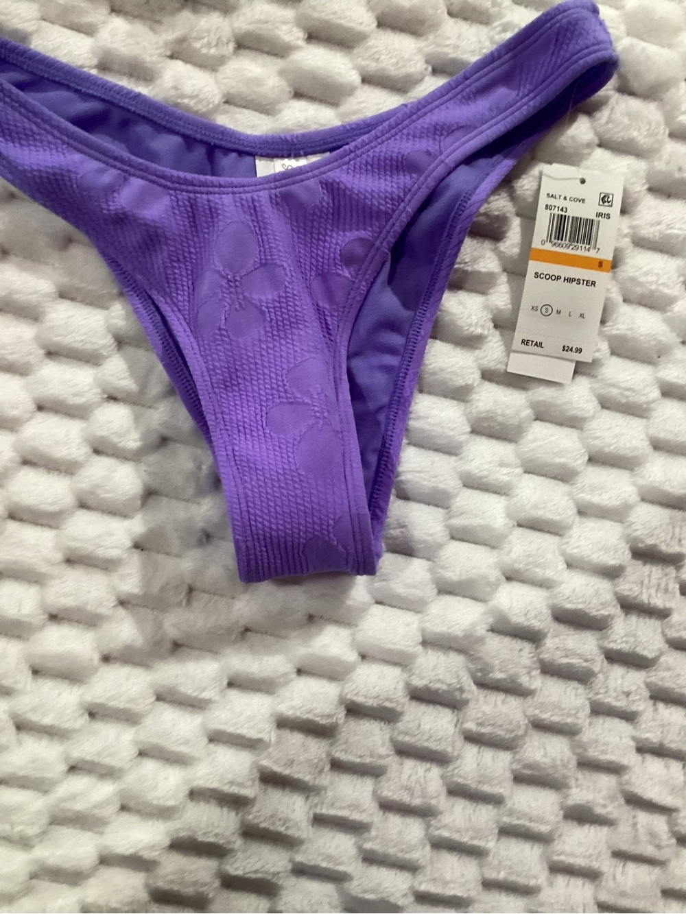iris Ribbed Violet Underwire Two-Piece Bikini Set - Picture 2 of 3